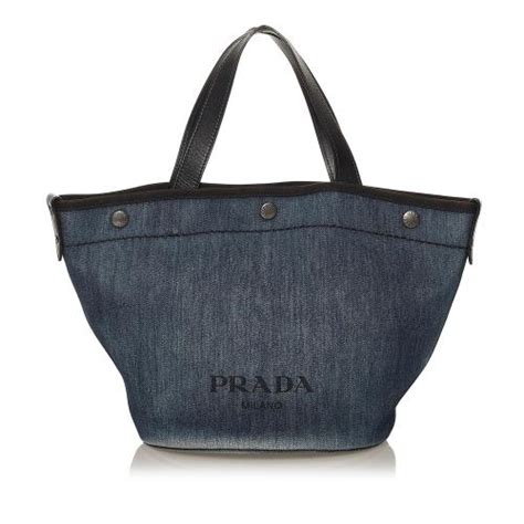 prada tote bag with chain strap|Prada denim tote bag.